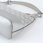 Gucci Guccissima Hobo Leather Shoulder Bag Hand Silver — view 4