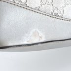 Gucci Guccissima Hobo Leather Shoulder Bag Hand Silver — view 8