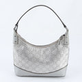 Gucci Guccissima Hobo Leather Shoulder Bag Hand Silver
