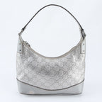 Gucci Guccissima Hobo Leather Shoulder Bag Hand Silver — view 3