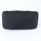 Prada Tessuto Nylon Triangle Logo Leather Tote Bag Shoulder Black — view 6