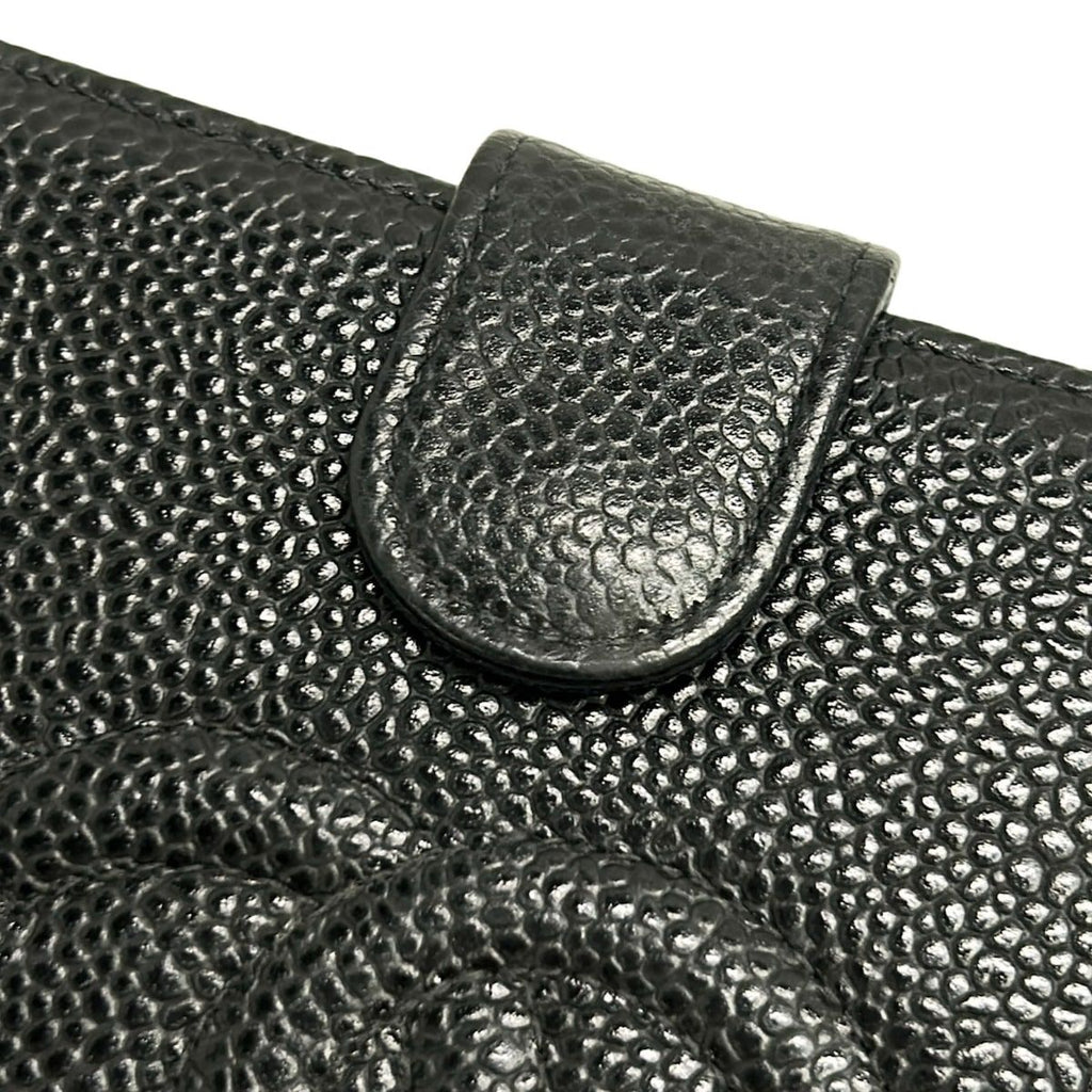Chanel Wallet Black CC Logo Gold Kiss Lock — view 7