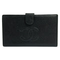 Chanel Wallet Black CC Logo Gold Kiss Lock