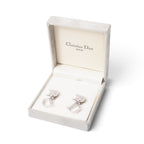 Dior Vintage Earrings D Logo Crystal Pave for Both Ears — view 2
