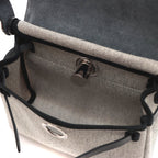 Hermes Herbag Zip Mini Ecru Black Silver Shoulder Bag Canvas — view 6