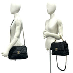 Chanel 19 CC Logo Lambskin Chain Shoulder Bag Black — view 2