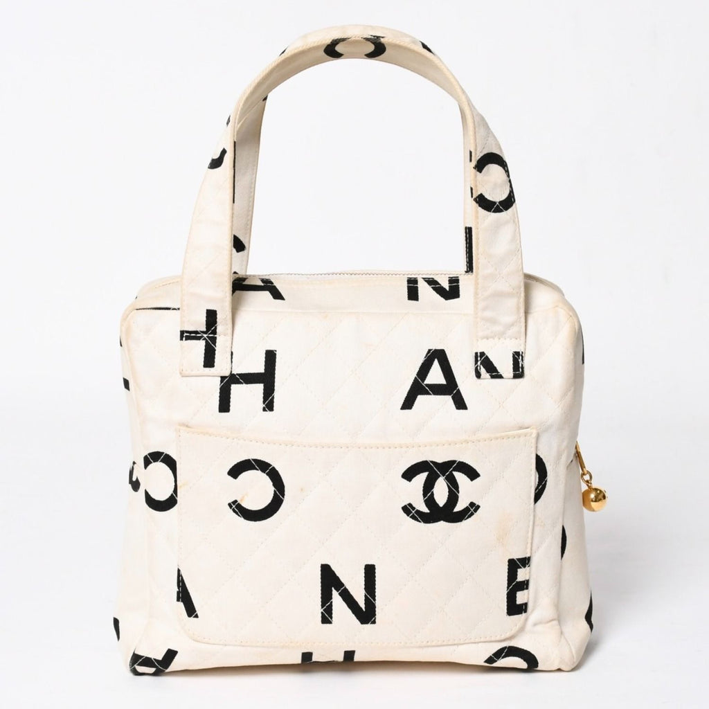 Chanel Mini Bag CC Logo Beige White Black Gold — view 2
