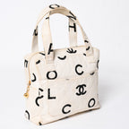 Chanel Mini Bag CC Logo Beige White Black Gold — view 3