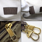 Gucci Shoulder Bag Pochette Mini Camel Ebony Jumbo GG Canvas Leather Gold — view 5