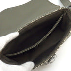 Dior Shoulder Bag with Saddle Flap Mini Khaki Cotton Calfskin — view 6