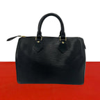 Louis Vuitton Vintage Speedy 30 Epi Leather Mini Boston Bag Noir