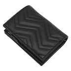 Gucci Bifold Wallet GG Marmont Compact Leather Black Vintage Quilted Coin Purse — view 2