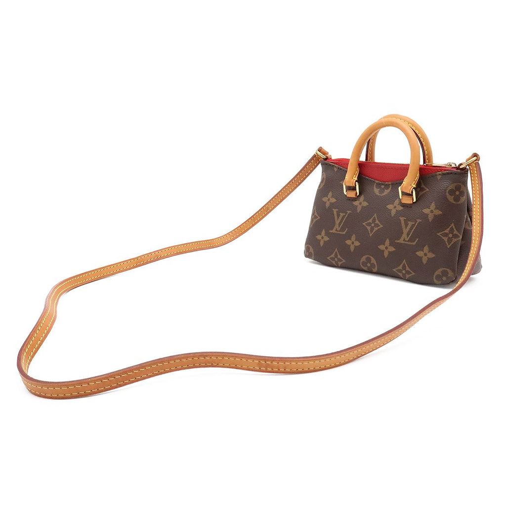 Louis Vuitton Monogram Nano Pallas Mini Bag 2-Way Crossbody Cerise Red — view 2
