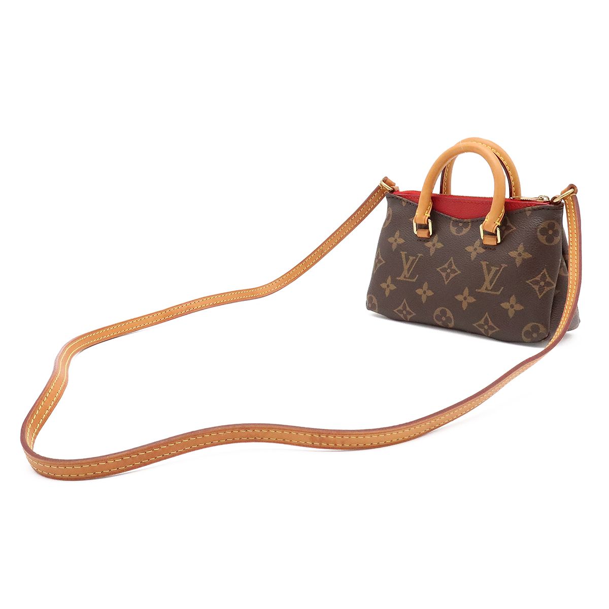 Louis Vuitton Monogram Nano Pallas Mini Bag 2-Way Crossbody Cerise Red — view 2