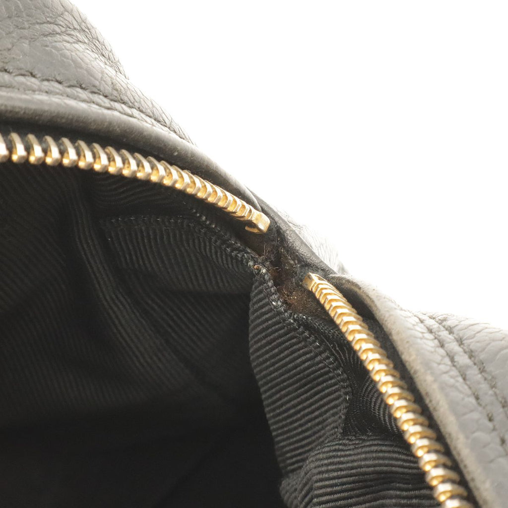 Chanel Triple CC Logo Tote Chain Shoulder Bag Caviar Leather Black Gold — view 7