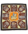 Hermes Bandana Scarf Brown