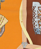 Hermes Bandana Scarf Brown — view 8