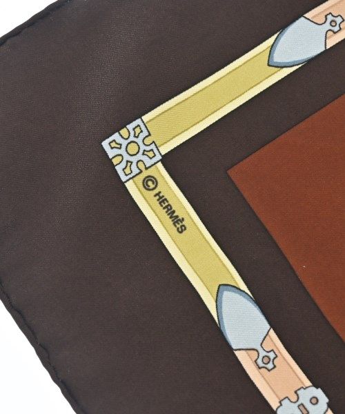 Hermes Bandana Scarf Brown — view 4