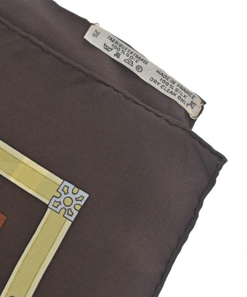 Hermes Bandana Scarf Brown — view 5