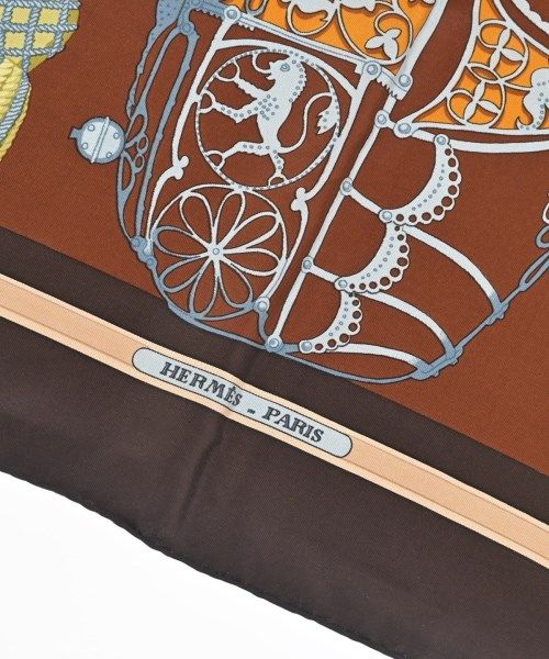 Hermes Bandana Scarf Brown — view 3