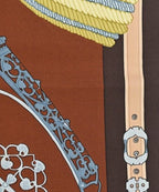 Hermes Bandana Scarf Brown — view 7