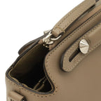 Fendi by the Way Medium 2-Way Shoulder Bag Leather Sand Beige Silver — view 7