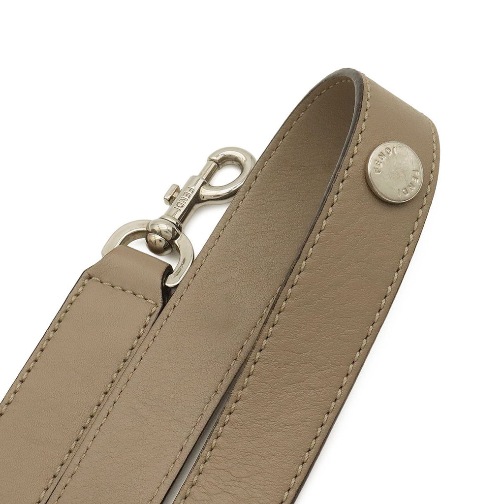 Fendi by the Way Medium 2-Way Shoulder Bag Leather Sand Beige Silver — view 6