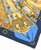 Hermes Bandana Scarf Navy — view 4