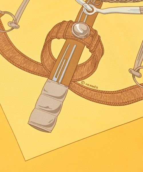 Hermes Bandana Scarf Yellow — view 4