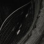 Prada Triangle Logo Backpack Shoulder Bag Nylon Leather Nero Black Silver — view 7