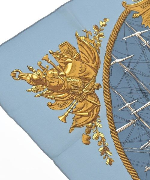 Hermes Bandana Scarf Blue — view 4