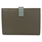 Celine Bifold Wallet Strap Medium Multi Function Gray Beige Light Blue Leather — view 2