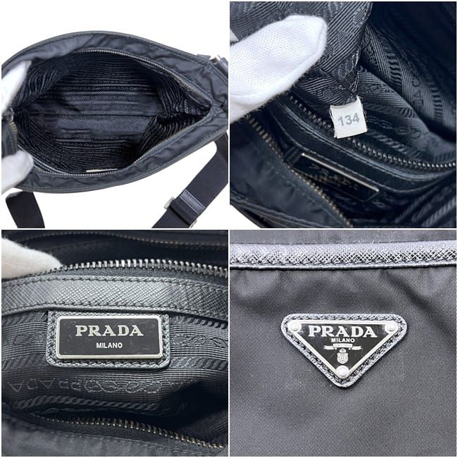 Prada Shoulder Bag Tessuto 134 Nylon Nero Black — view 5