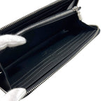 Louis Vuitton Zip Around Wallet Zippy Horizontal Taiga Leather Noir Black — view 6