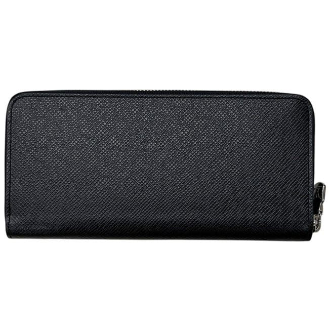 Louis Vuitton Zip Around Wallet Zippy Horizontal Taiga Leather Noir Black — view 2