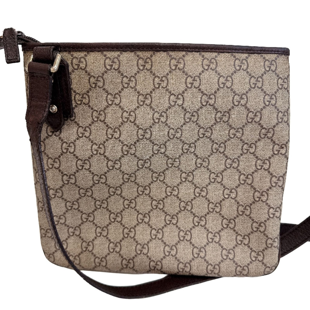 Gucci GG Canvas Shoulder Bag Brown