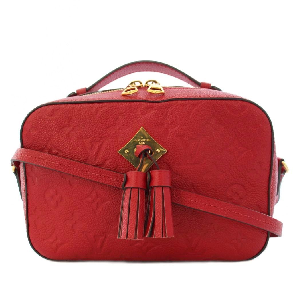 Louis Vuitton Monogram Empreinte Saintonge Shoulder Bag Scarlet