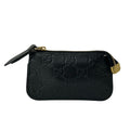 Gucci Coin Purse Guccissima Line Black with Key Ring Leather