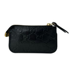 Gucci Coin Purse Guccissima Line Black with Key Ring Leather — view 2