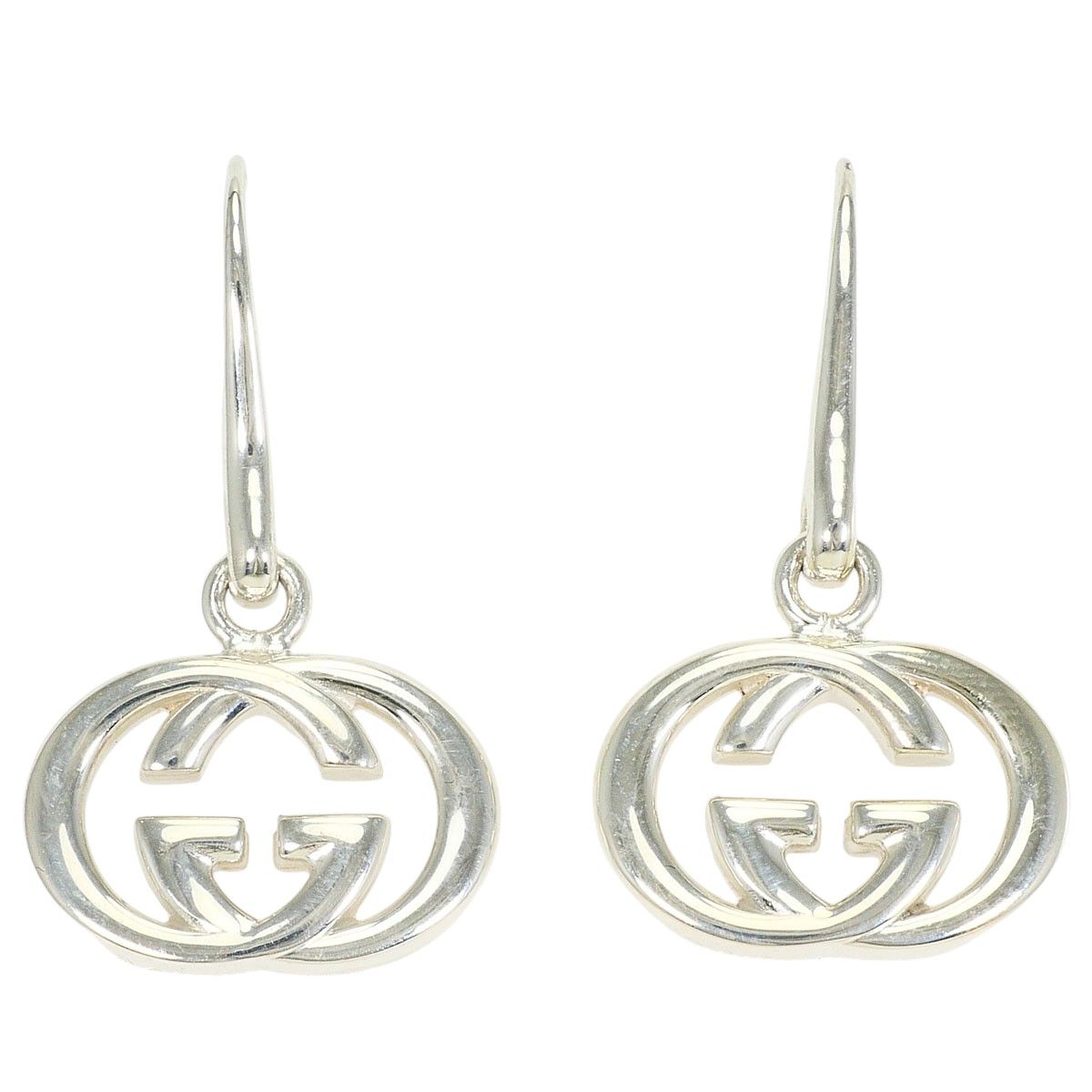 Gucci Interlocking G Hook 925 Sterling Silver Earrings
