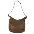 Gucci Tote Soho Interlocking G Handbag Chain Shoulder Leather Brown Gold — view 2