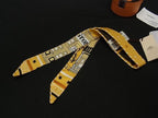 Hermes Paris Station Twilly Doll Candy Silk Scarf Yellow