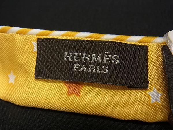 Hermes Paris Station Twilly Doll Candy Silk Scarf Yellow — view 3