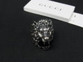 Gucci Lion Head Silver Ring