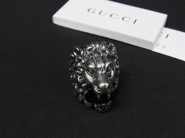 Gucci Lion Head Silver Ring