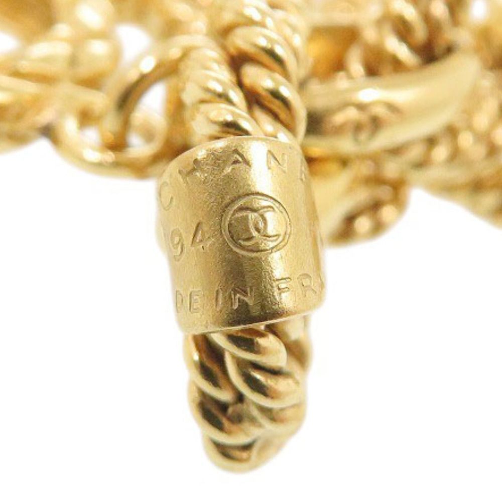 Chanel CC Logo Sun Motif Gold Plated Bracelet — view 6
