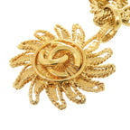 Chanel CC Logo Sun Motif Gold Plated Bracelet — view 4