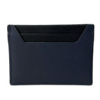 Loewe Card Case Plain Dark Navy Black Embossed Anagram Leather — view 2