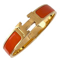 Hermes Clic H Bangle Yellow Gold Bracelet
