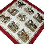 Hermes Scarf Carre 90 Red White Multi les Robes